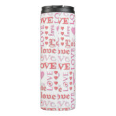 バレンタインデー愛ハート書道スクリプト タンブラー (裏面)