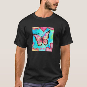 バレンタインデー愛ハート蝶ガールフレンドFi Tシャツ