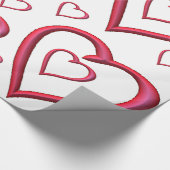 バレンタインデー愛ピンクギフトラッピング紙 ラッピングペーパー (角)