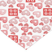 バレンタインデー愛ピンク赤と白柄 テーブルクロス (アングル)