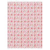 バレンタインデー愛ピンク赤と白柄 テーブルクロス (正面)