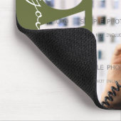 バレンタインデー愛切り出しの緑の写真の挿入物 マウスパッド (コーナー)