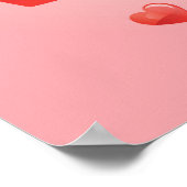 バレンタインデー愛引用文とハート ポスター (角)