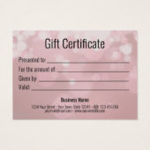 バレンタインデー愛赤いハートギフト券 (裏面)