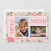 バレンタインデー愛2フォトコラージュ シーズンカード (正面)