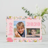 バレンタインデー愛2フォトコラージュ シーズンカード (スタンド正面)