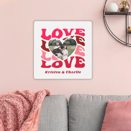 バレンタインデー愛Customカップルの写真 メタルプリント