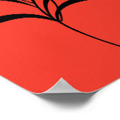 バレンタインデー感じの花のカップルが聞くキスをする ポスター (角)