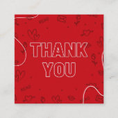 バレンタインデー感謝していラメンティック スクエア名刺 (正面)