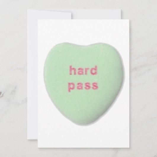 バレンタインデー懸命パスハートおもしろいキャンディ 招待状 (正面)