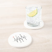 バレンタインデー手動ギアスティックシフトハートパルス コースター (側面)