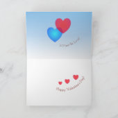 バレンタインデー折りグリーティングカード カード (内部)