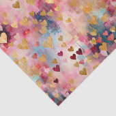 バレンタインデー抽象芸術金ゴールドカラーハート 薄葉紙 (詳細)