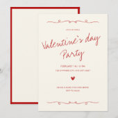 バレンタインデー招待状 招待状 (正面/裏面)