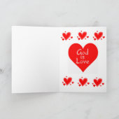 バレンタインデー挨拶カード神は愛である シーズンカード (内部)