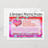 バレンタインデー提案マルティーニレシピカード シーズンポストカード (正面/裏面)