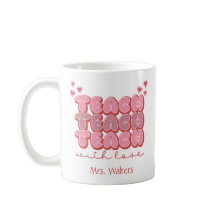 バレンタインデー教え先生ラブズハートピンク