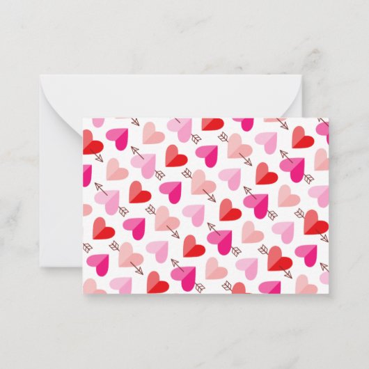 バレンタインデー教室の女の子のカスタム写真 ノートカード (裏面)