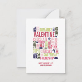 バレンタインデー教室バレンタインカード100pk ノートカード