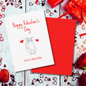 バレンタインデー教室パーティーかわいい猫ハート ノートカード