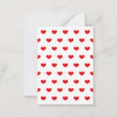 バレンタインデー教室パーティーハートかわいい猫 ノートカード (裏面)