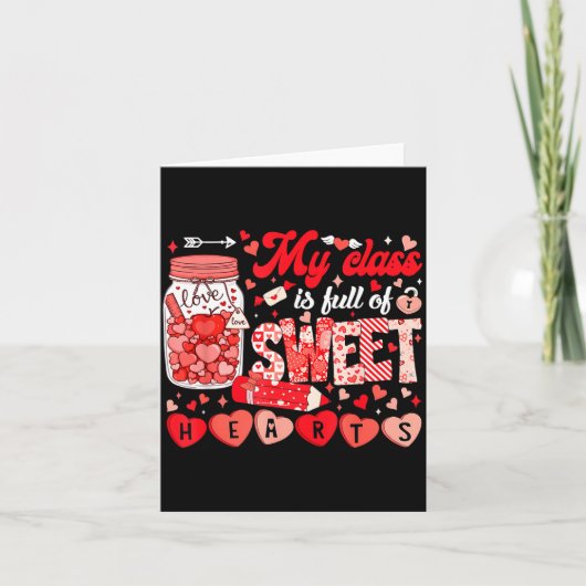 バレンタインデー教師用Tシャツ 私の授業は甘い カード (正面)