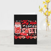 バレンタインデー教師用Tシャツ 私の授業は甘い カード (黄色い花)