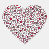 バレンタインデー数々のカラーの愛ハートシール ハートシール (正面)