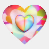 バレンタインデー数々のカラーの愛ハートシール ハートシール (正面)