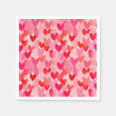バレンタインデー数々のハートパターン愛 スタンダードカクテルナプキン (正面)