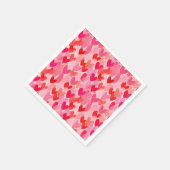 バレンタインデー数々のハートパターン愛 スタンダードカクテルナプキン (角)