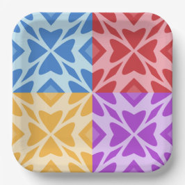 バレンタインデー数々のパーティー用の色のハート ペーパープレート