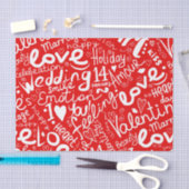 バレンタインデー数々のワードアート 薄葉紙 (クラフト)