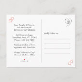 バレンタインデー新しいホームアドレス写真の移動 案内ポストカード (裏面)