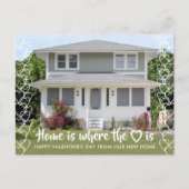 バレンタインデー新しいホームアドレス写真の移動 案内ポストカード (正面)