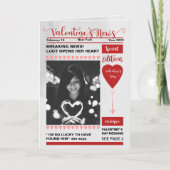 バレンタインデー新聞の表紙 シーズンカード (正面)