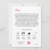 バレンタインデー新聞タイムライン私たちの愛の物語 招待状 (裏面)