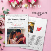 バレンタインデー新聞愛の物語の花 ラッピングペーパー