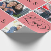 バレンタインデー書道フォトコラージュ ラッピングペーパー (角)