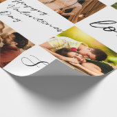 バレンタインデー書道フォトコラージュ ラッピングペーパー (角)