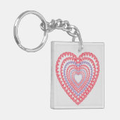 バレンタインデー曼荼羅ハート移動メッセージ キーホルダー (正面左)