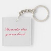 バレンタインデー曼荼羅ハート移動メッセージ キーホルダー (裏面)