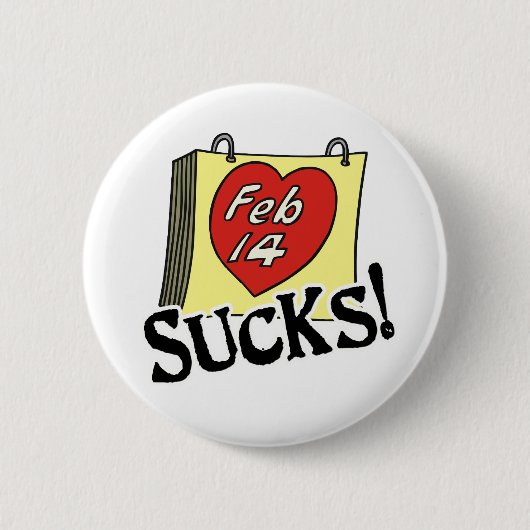 バレンタインデー最低のボタン 缶バッジ (正面)