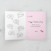 バレンタインデー最高のフレンドBFFショッピング引用文 シーズンカード (内部)