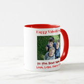 バレンタインデー最高のマー可愛い子供写真 マグカップ (正面右)