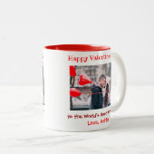 バレンタインデー最高の彼氏かわいい写真 ツートーンマグカップ (正面右)
