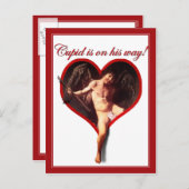 バレンタインデー来にカラヴァッジョのキューピッド シーズンポストカード (正面/裏面)