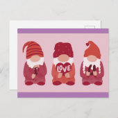 バレンタインデー格言かわいい生き物セット ポストカード (正面/裏面)