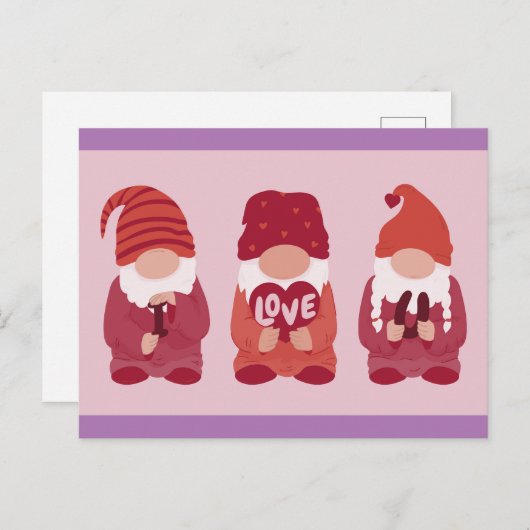 バレンタインデー格言かわいい生き物セット ポストカード (正面/裏面)