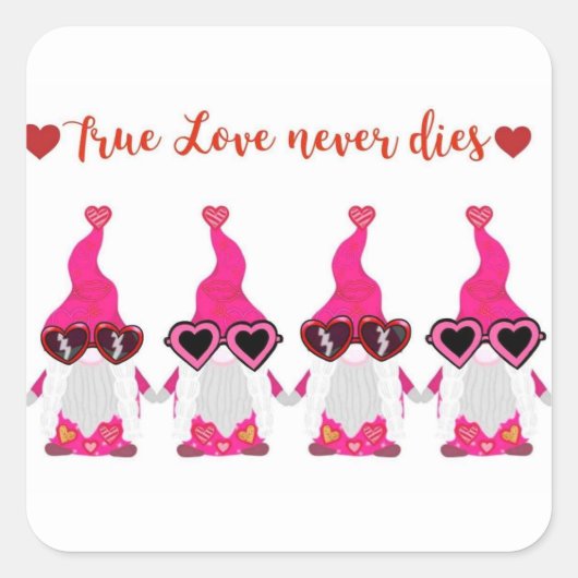 バレンタインデー格言 スクエアシール (正面)